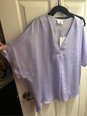 Boutique Lavender V-Neck  Women's Top